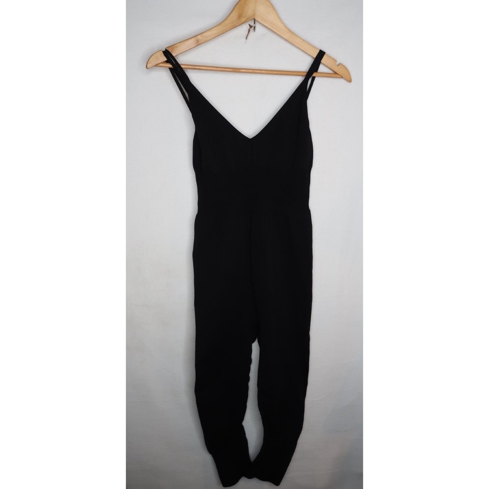 FP Movement Free People Black Strappy‎ Jogger Jumpsuit One Piece Women's M/L EUC
